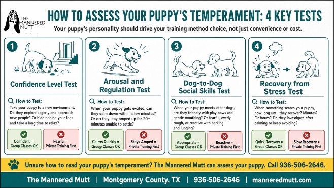 puppy school temperament infographics